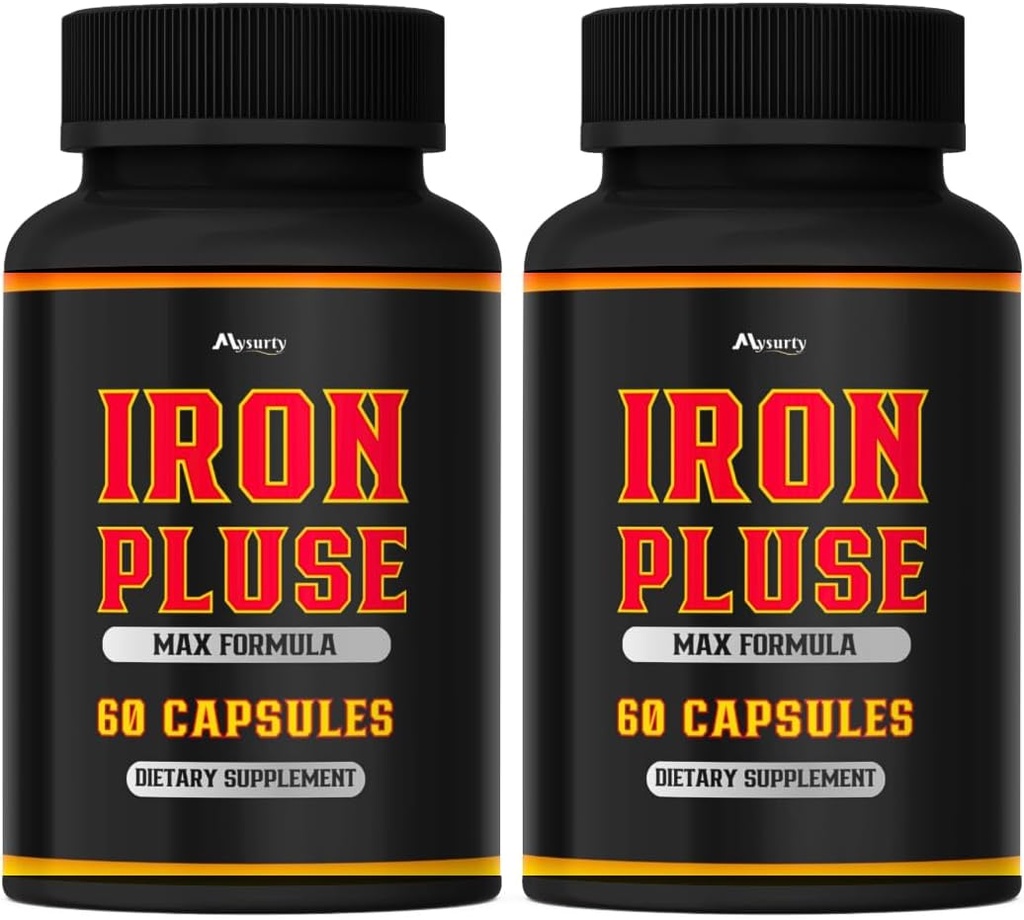 (2 Pack) IronPulse Capsule Max Formula, IronPulse Max Support Capsule, Pillole di impulso di ferro, Pillole di ferro, Pillole di sostegno per polse di ferro, Confezione da 2