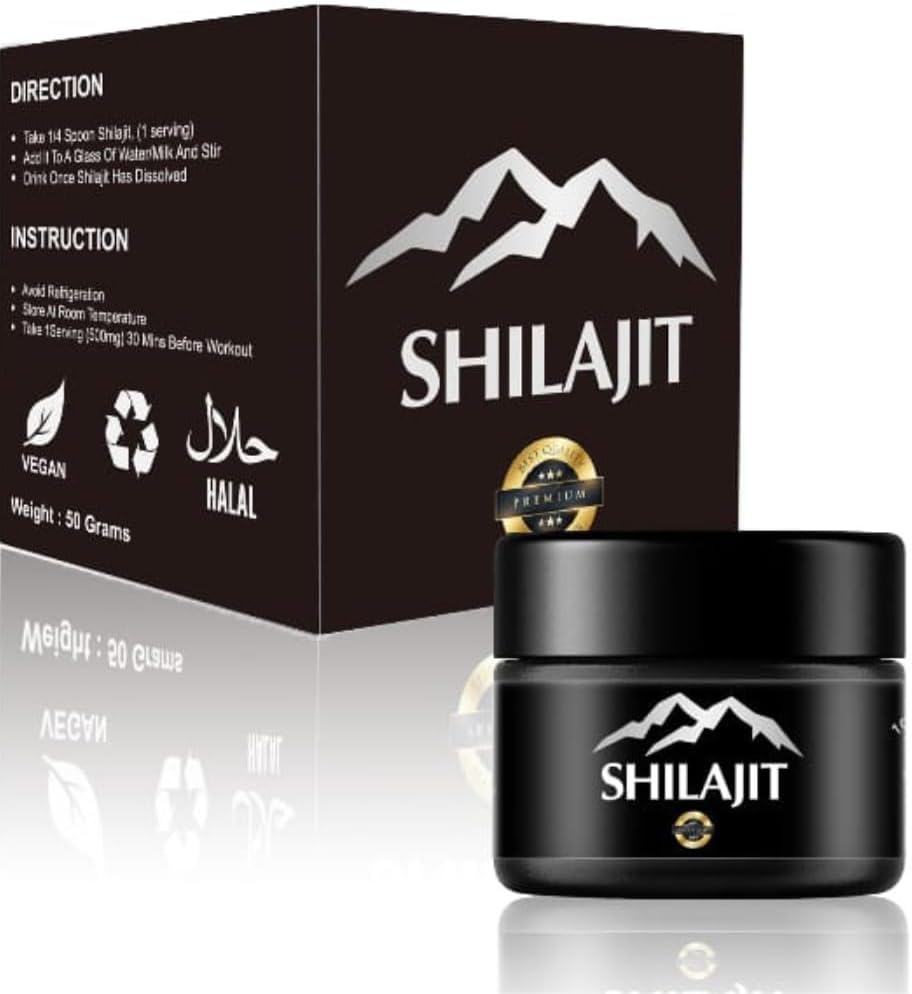 Shilajit Resina con Acido Fulvic & Trace Minerals, Shilajit puro siberiano originale con 85+ Acido Humico, Supporto Metabolismo & Immune System - 100 Serving / 1.7 Oz