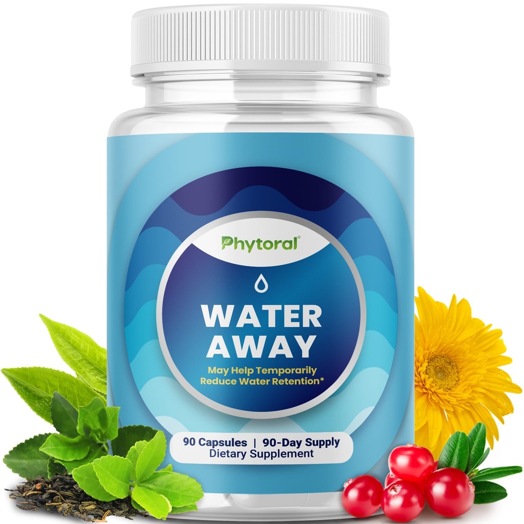 Pillole di ritenzione idrica per le donne e gli uomini - Integratori diuretici a base di erbe - Supplemento di conservazione fluida con Estratto di foglie di dadelion & Tè verde per Bloating Relief - Pillole per il gonfiore delle gambe e dei piedi - 90 Conte