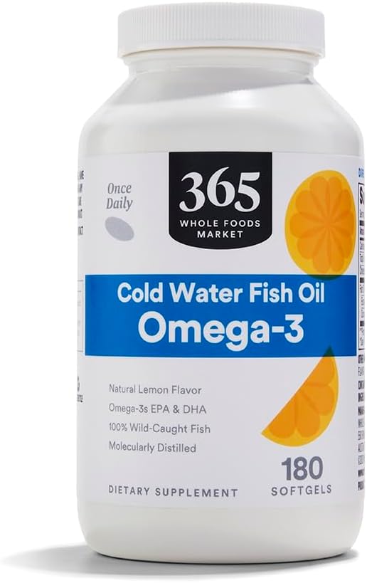 365 da Whole Foods Market, Omega-3 Lemon, 180 ct