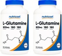 Nutricost L-Glutamina 800mg, 180 capsule (2 bottiglie)