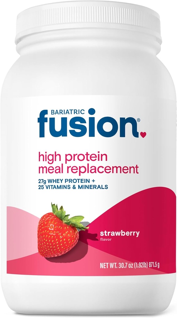Polvere di proteina 27g di ricambio della fragola di fusione baratrica, 21 tubo di servizio per i pazienti di chirurgia baratrica Compreso il bypass gastrico e la Gastrectomia della manica - No Gluten, Aspartame o zucchero