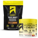 Ascesa 100% polvere di proteine del siero di latte, burro di arachidi di cioccolato 2 lb & idratazione + elettroliti di energia, limonata di lampone 40 selezioni
