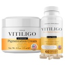 Dermawonder Vitiligo Supplement & Pigmentation Cream Set | 60 Vitiligo Capsules e 4fl Oz Cream | Ridurre le macchie bianche, Migliorare la pigmentazione della pelle & Neutralize Skin Tone | Natural Solution (1)