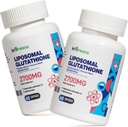 2700 MG Liposomal Glutathione Supplemento, Max Absorption, Active Form L Glutathione reductase (GSH), con acido ialuronico, resveratrolo, potente antiossidante, invecchiamento della salute, 120 Softgels