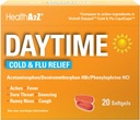 HealthA2Z® Daytime | Cold & Flu Medicine | Potente Multi-Symptom Daytime(20 Softgels) (Daytime Cold & Flu Medicine (20 Count Pack of 1))