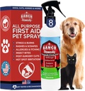 Guarnizione & Itch Spruzzo di sollievo per cani, gatti, cavalli, sicuro per tutti gli animali - Tutto naturale - Rashes, Bites, Burns & Hot Spot Trattamento - Soluzione di irrigazione della pelle & Allergies (8oz)