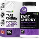 Renew Actives Tart Cherry Extra 500mg per 2 capsule – Antiossidante ad alta potenza per la protezione e il benessere radicali liberi – 60 capsule Easy-to-Swallow – Made in Canada