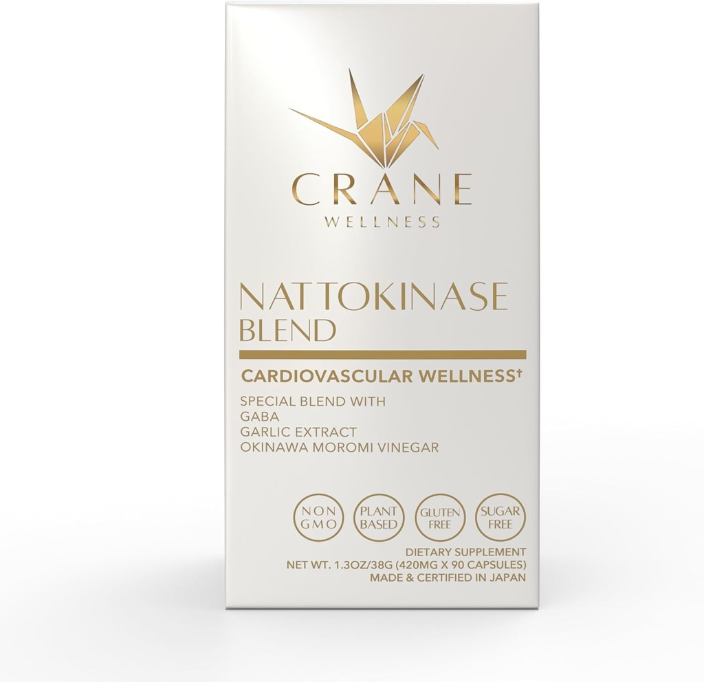 NATTOKINASE Blend 6,000 FU | Non OGM, Vegan, Gluten Free | Made in Japan, Family Owned Over 50 Years | Enzima giapponese tradizionale