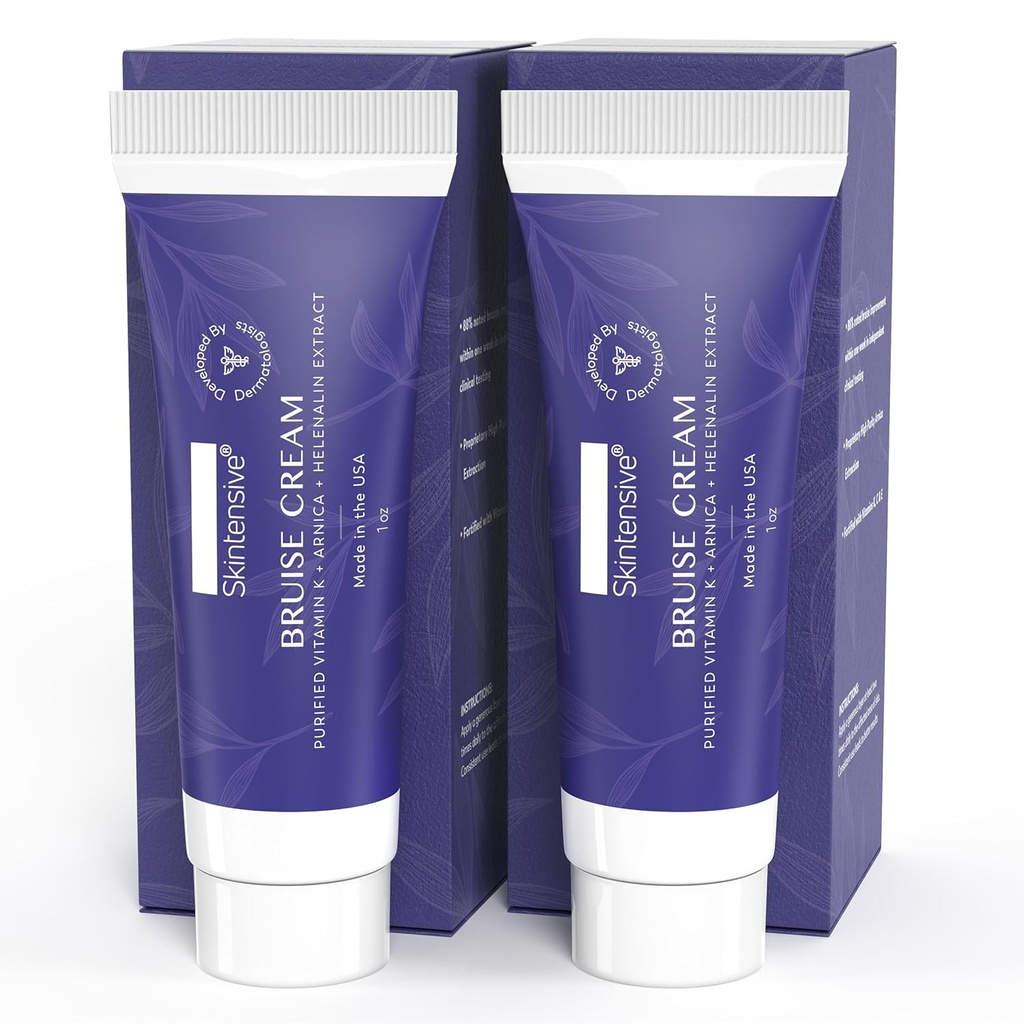 SKINTENSIVE Arnica Bruise Cream per pelle sottile - idratante, vitamina K ed E, Riconoscimento della pelle, 1 oz (2 Confezione)