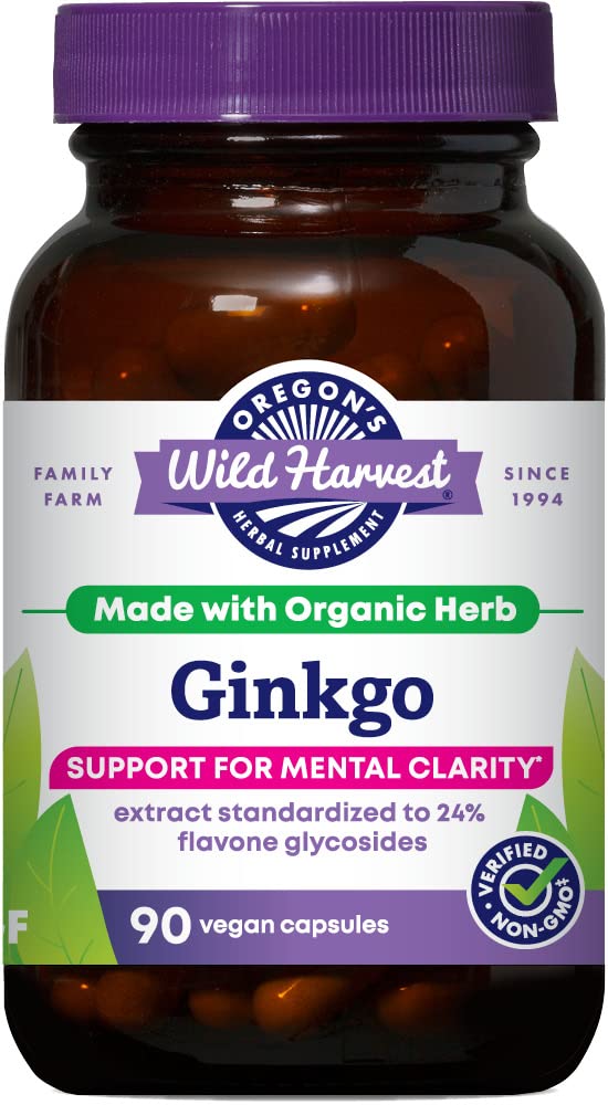 Capsule di Ginkgo non OGM dell'Oregon - 90 Conte