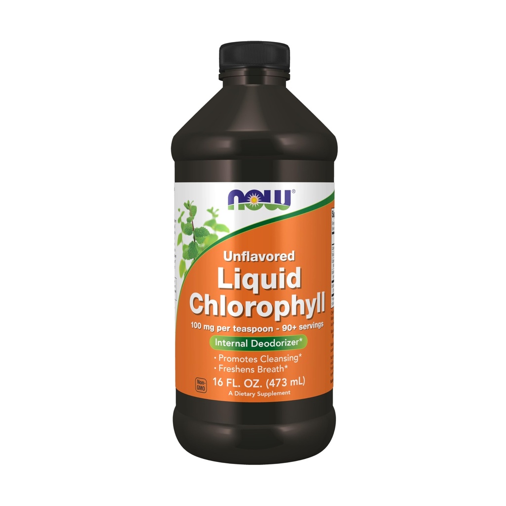 NOW Integratori alimentari, Liquido clorofillo non aromatizzato, 100 mg per cucchiaino, 16 fl. oz.