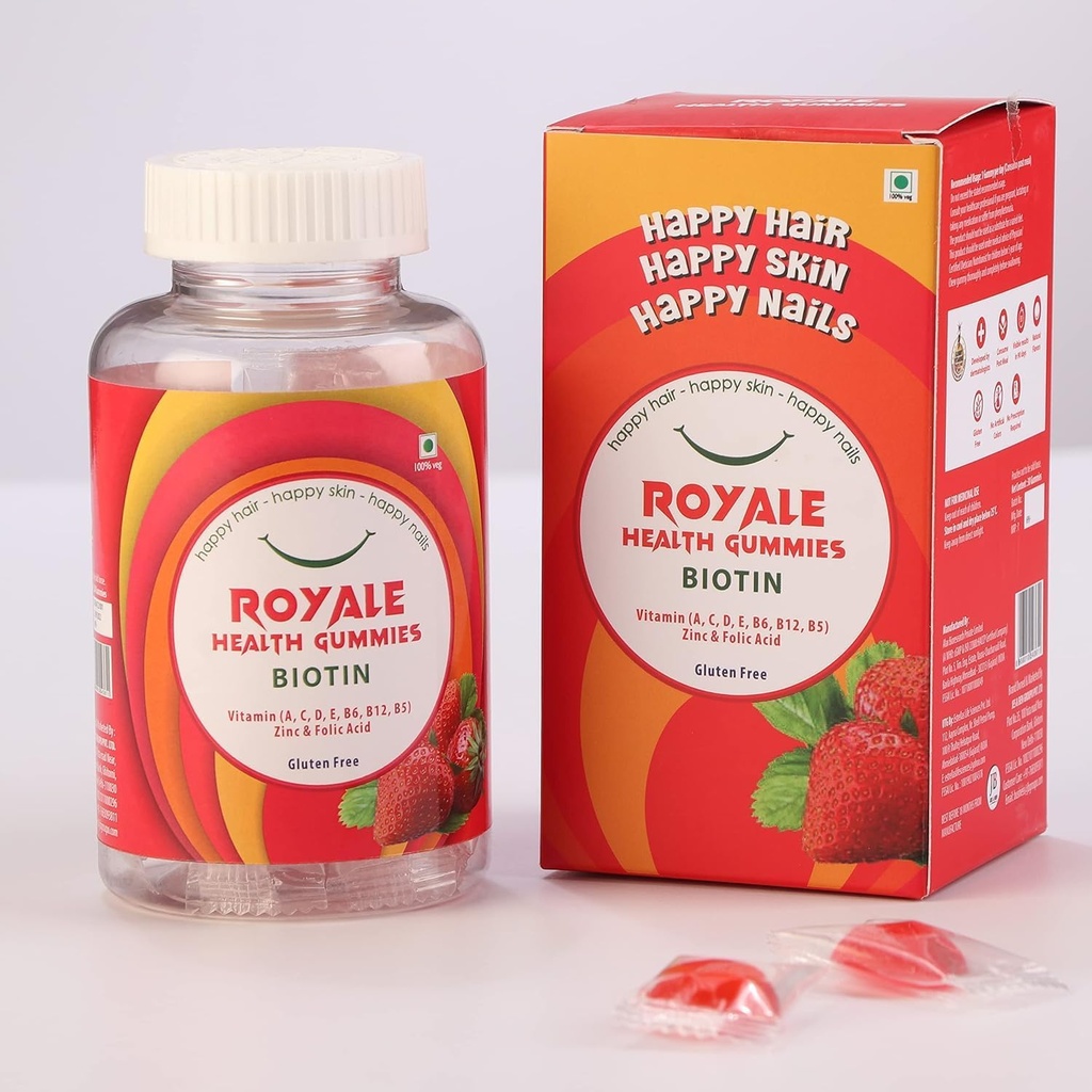Rise generico. Biotin Gummies |Pelli forti, chiodi forti, pelle di fiore | con Biotina, Vitamina B12, Vitamina E, C I 30 Gummies Pack per uomini e donne (PACK of 1), Nautral