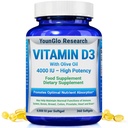 Vitamina D3 4000 IU Integratore alimentare per promuovere la funzione sana di Bone & Immune, Easy-to-Swallow 360 Softgels