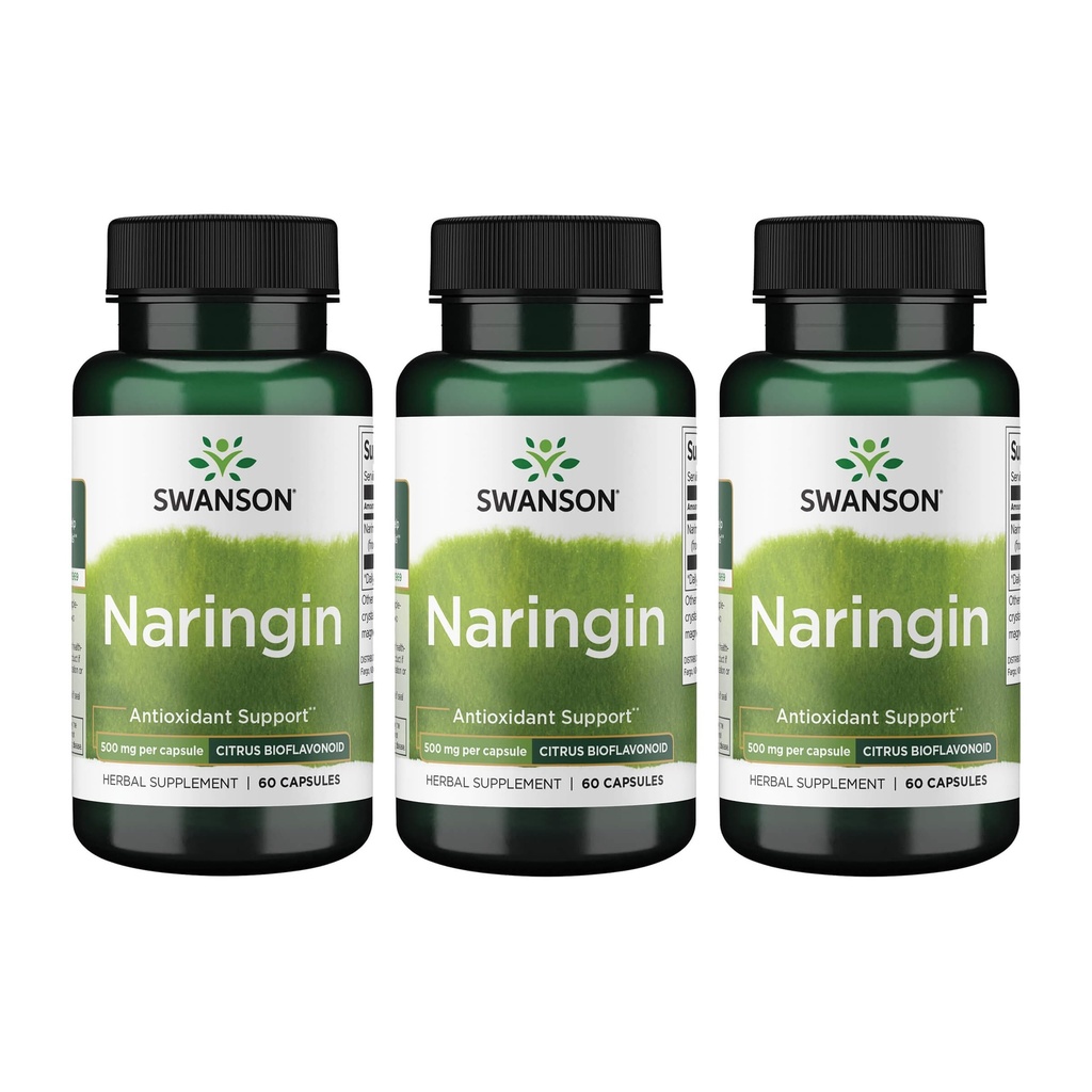Swanson Naringin 500 Milligrammi 60 Capsule (3 Confezione)