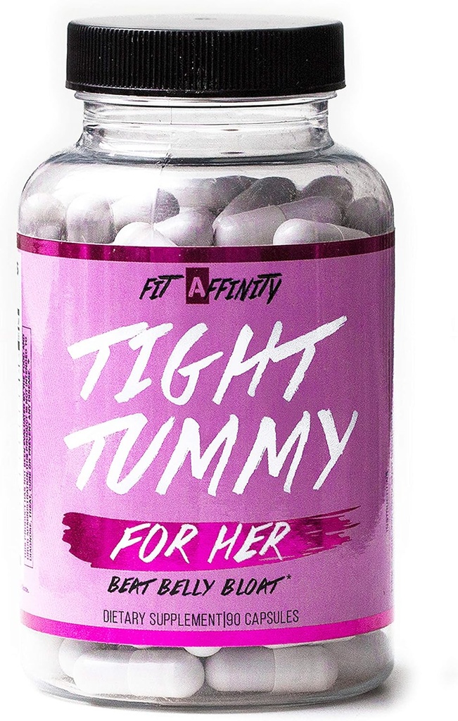 Fit Affinity Tight Tummy Bloating Relief per le donne con probiotici per il supporto sanitario digestivo - Supplemento dietetico (90 capsule)
