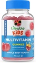 Multivitamina senza zucchero vitale per i bambini – Grande Tasting Natural Flavor Gummy Supplement – con vitamine A, C, D, E, Niacin, B6, Folate, B12, Biotin, Acido pantotenico, Iodio, Zinco, – 90 Gummies