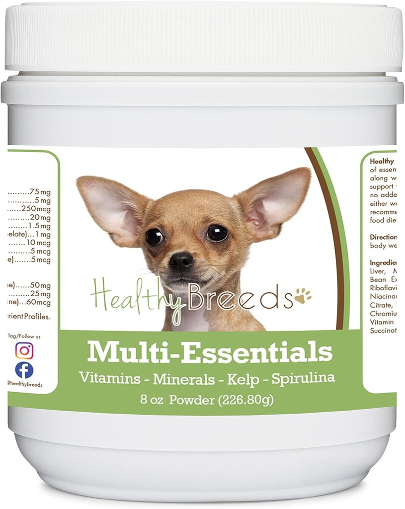 Polvere Multi-Essentials Chihuahuahua per cani - un integratore ideale di vitamine, minerali e antiossidanti per il vostro cane - 8 oz