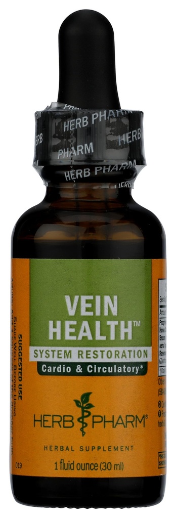 Herb Pharm Vein Health Liquid Herbal Formula per il supporto del sistema cardiovascolare e circolatorio, 1 Fl Oz