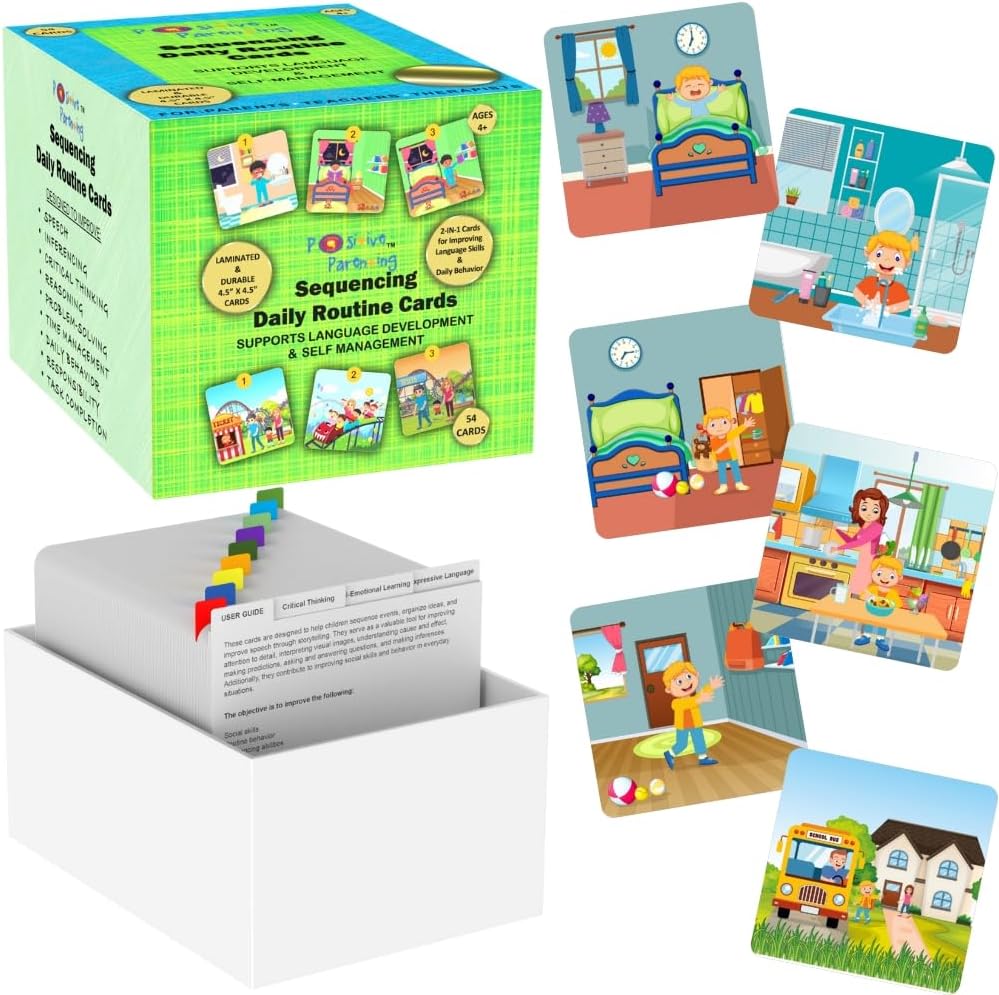 Sequenza per bambini Daily Routine Cards Speech Therapy Material Social Development and Sentence Building for Kids ABA Therapy Material Speech Therapy Game English Language Bilingual Learners ESL