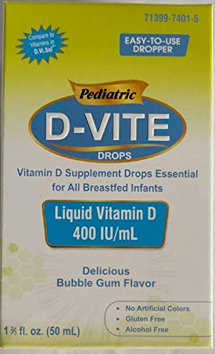 Pediatric D-Vite Liquid Vitamina D 400 IU/ml (50 ml) - Gum Bolla Flavor
