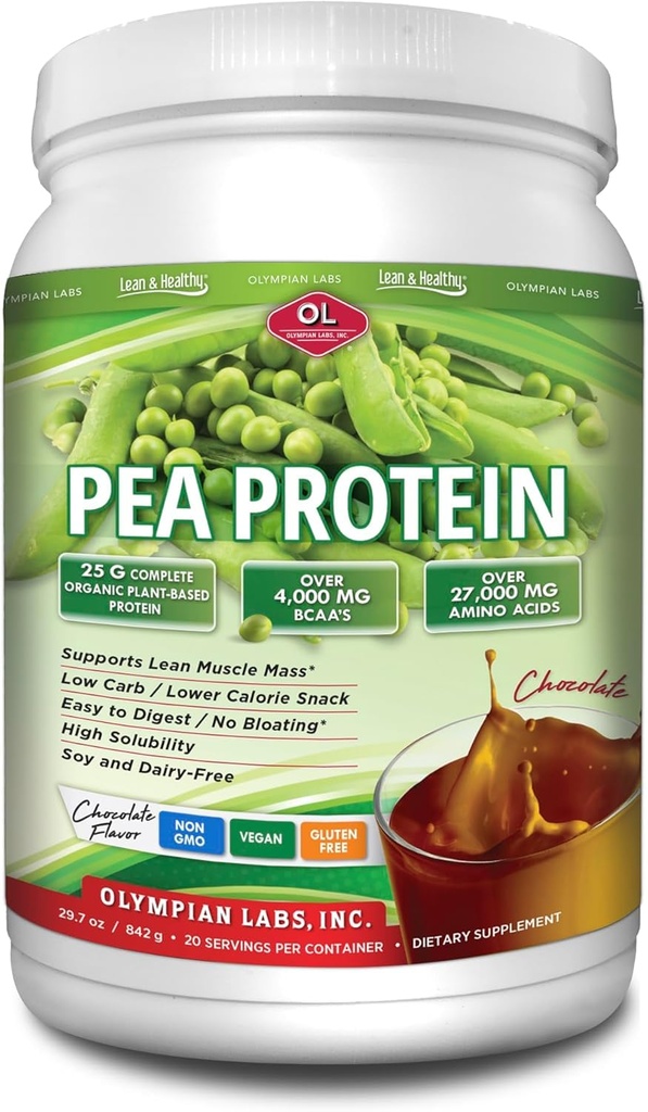 Cioccolato - 25g di proteine, Vegan, Carbi a bassa rete, senza glutine, senza lattosio, senza zucchero Aggiunto, Soia Libero, Non OGM, 2 Pound Pea Protein