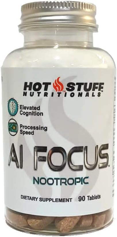 AI Focus - 90 compresse. Potente Nootropic per messa a fuoco avanzata, funzione cognitiva e Stamina mentale.