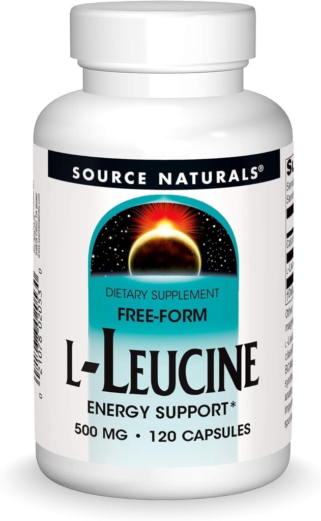 Fonte Naturals L-Leucina, 500mg, 120 capsule