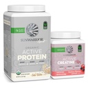 Sunwarrior Vegan Protein Powder USDA Organic | 20 Serve, Cake Batter Aromaed & Creatine Monoidrato Polvere per il suo | Micronized 50 Servings, Raspberry Lemonade aromaed