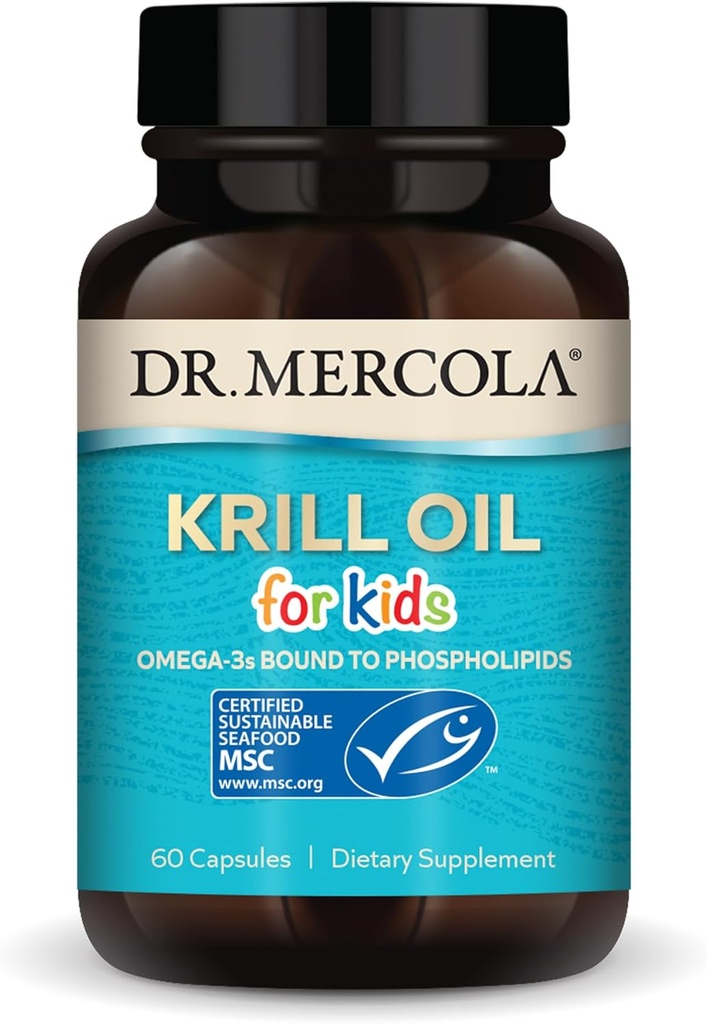 Dr. Mercola Kids Krill olio capsule, 60 conte