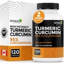 Curcuminoidi di curcuma con pepe nero – 600MG Radice curcuma, 100MG Curcuminoidi per 2 capsule – Supporta la digestione, la salute del fegato, Joint Relief & Mobility – Made in Canada – 120 Capsule