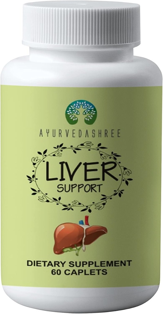 Supporto per fegato Integratore ayurvedico erbe, Supporta fegato sano, Miscela di 13 erbe potenti, Vegan, senza glutine, 60 Caplets