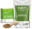 Certificato Organico He Shou Wu - Grande borsa 5oz di 30:1 concentrato-Fo-ti - Estratto di Foti Organico- Fo ti He Shou Wu Organic-Plus gratis Bamboo Spoon