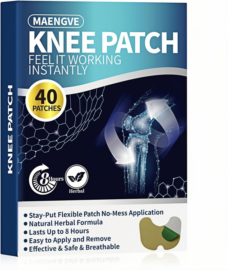 Rilievo del dolore del ginocchio Patch 40 Conta- per il ginocchio, il collo, la spalla, la schiena e il Bone-on-Bone Hot Patch, 8 ore di sollievo del dolore comune di lunga durata