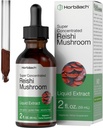 Horbäach Reishi Estratto di funghi tintura | 2 Fl Oz | Gocce liquide | Ganoderma Lucidum | Vegetariano, Alcol Free | Non-GMO, Gluten Free Supplement