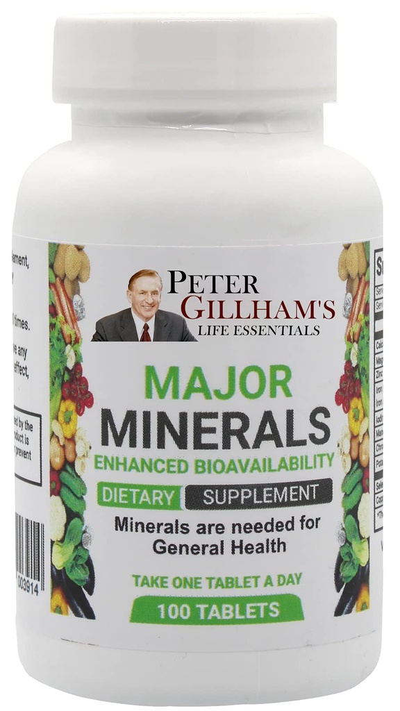 Grandi Minerali 100 Tavole, No Ossido! Facile da digerire Multimineral, bilanciato per uomo & donna Bone & sistema immunitario con ferro e potassio byPeter Gillham's Life Essentials