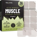 Post Workout Muscle Recovery Patches with Vitamin C - 36 Patches for Active Lifestyle Support, aiuta Soothe e rinfrescare dopo l'esercizio, conveniente e facile da usare per uomini e donne