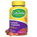 Culturelle Daily Probiotic Gummies for Women & Men, Berry Flavor, 52 Count, Probiotico giornaliero naturale + Prebiotico per la salute digestiva, Non OGM & Vegan