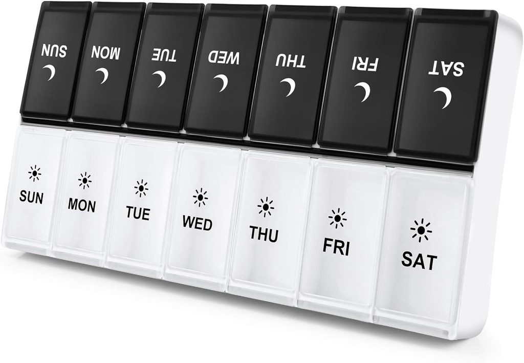 DANYING Extra Large Pill Organizer 2 volte al giorno, XL Weekly Pill Box 2 al giorno, AM PM Pill Case, Day Night Pill Container 7 giorni, Vitamin Case Twice a Day