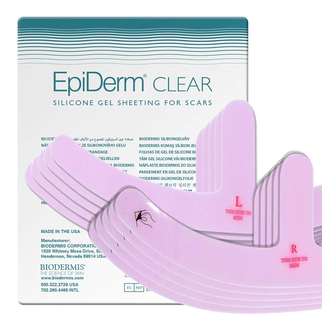 Epi-Derm Mastopexy Anchor Shape Silicone Tape – Anchor Design su misura per il recupero della riduzione del seno - Aiuta Smooth & Fade Scars – Premium-Grade Silicone, riutilizzabile & lavabile – Clear, 5-Pairs
