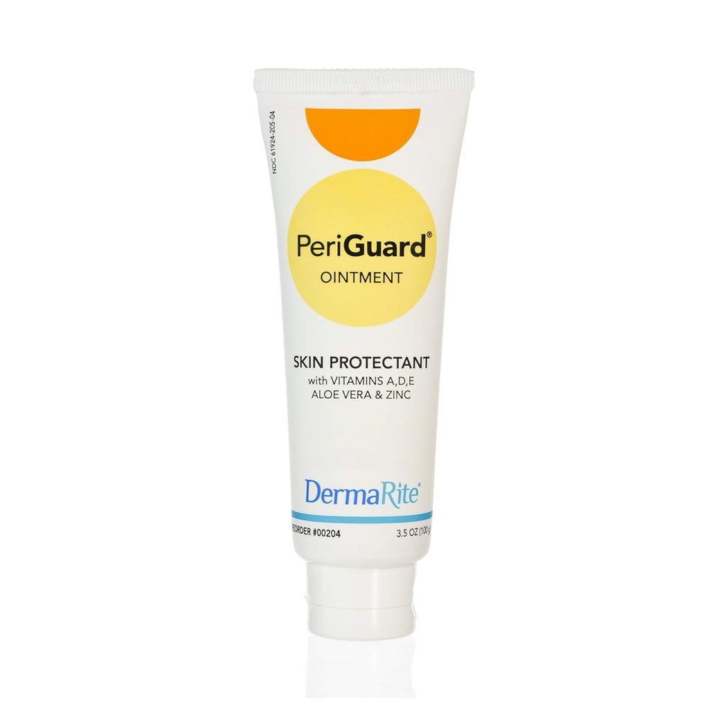 DermaRite's PeriGuard Ointment Skin Protectant - Vitamine A, D, E, Aloe Vera & Zinc, Goes on Clear, Facile da rimuovere - 3.5 oz. Tubo, 2 Conte