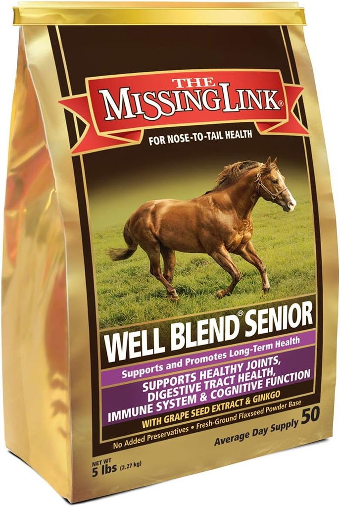 Il collegamento mancante Equine Bene Blend Senior Superfood Supplement Powder, 5 lb. Bag / 50 giorni di alimentazione