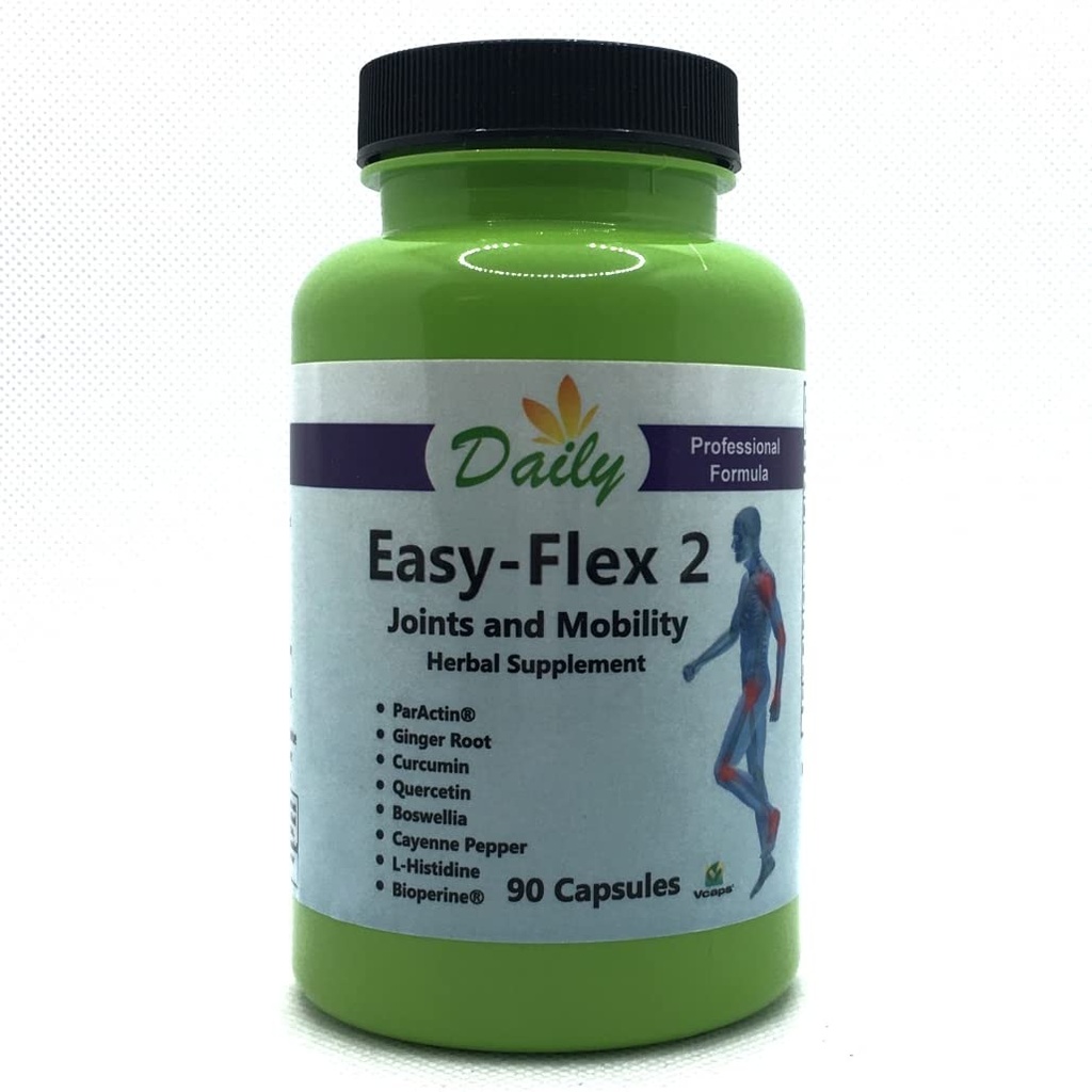 Produzione quotidiana Easy-Flex 2TM (Andrographis Paniculata, Boswellia Extract, L-Histidine, Curcumin (Turmeric), Quercetin, Black Pepper Extract, Ginger Root Powder & Cayenne Pepper)