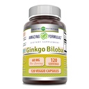 Incredibile formula Ginkgo Biloba Supplemento | 60 Mg | 120 capsule vegetali | Non-GMO | Gluten Free | Made in USA