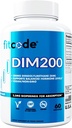 Fitcode Diindolylmethane DIM Supplemento per gli uomini - Advanced Dim 200mg con Dim plus Bioperine per l'assorbimento potenziato - Vegan non OGM supplemento di bilanciamento dell'ormone per l'aumento di energia mood e prestazioni