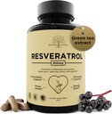 Integratore di resveratrolo con Quercetin & Grape Seed – 850 mg di miscela di erbe, polifenoli ad alta potenza e antiossidanti per il benessere generale, 60 capsule vegane