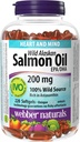 Webber Naturals Wild Alaskan Salmon olio, 200 Mg, 220-Count