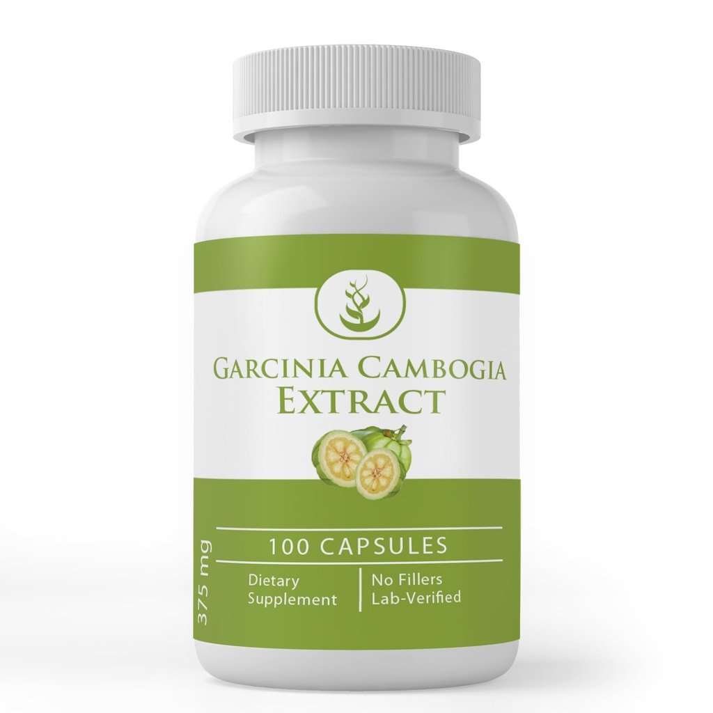 Garcinia Cambogia, (100 capsule) Sempre puro, Senza Additivi o Filler, Lab verificato