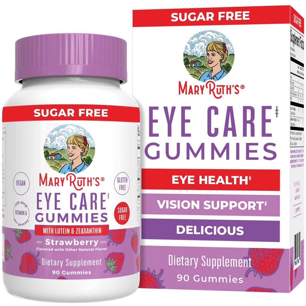 MaryRuth Organics Eye Care Gummies | Vitamine per la salute degli occhi per adulti e bambini | Lutein e Zeaxanthin Supplementi | per gli occhi | Vegan | Non-GMO | Gluten Free | 90 Count