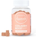 SugarbearPro Collagen Boosting Vegan Multivitamina Gummies, 100 mg di aminoacidi, Vitamina C, Vitamina D, B-12 e Biotina, promuove capelli, Unghie, Pelle, Bone & Joint Health 60 Conte 2 Mese di fornitura